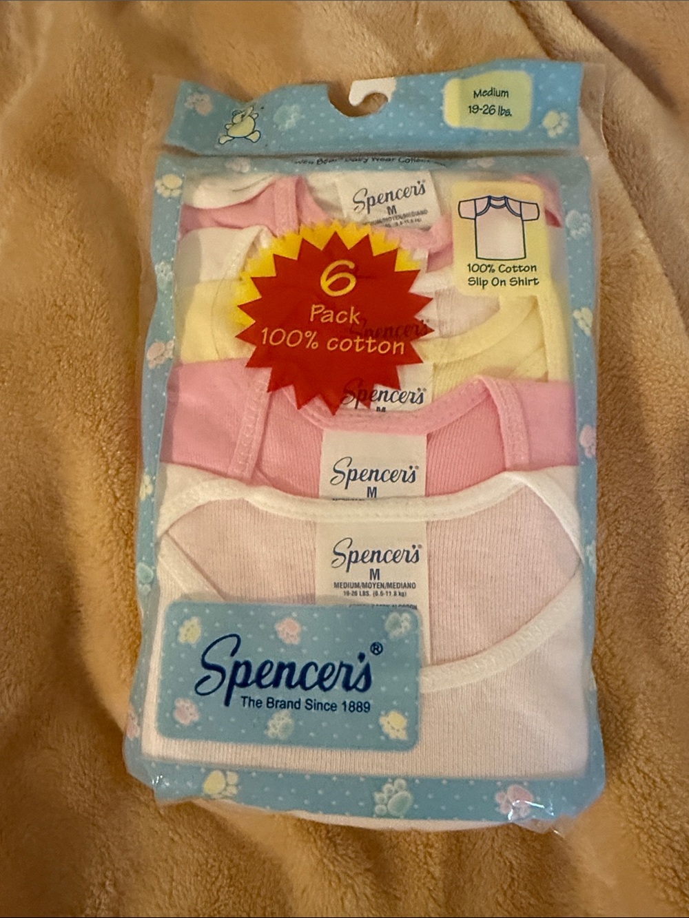 Spencer's 100% Cotton Kids Short Sleeve Tees Pack — Pink, White, Yellow